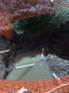 Sewer Pipe Repair Excavation
