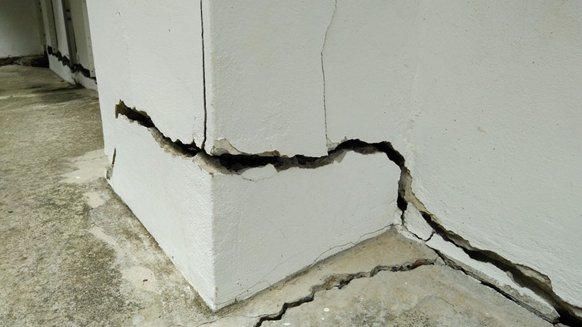 Cracked home foundation