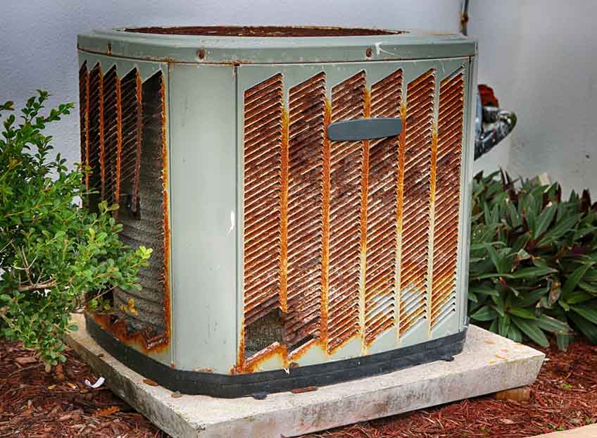 Old rustic broken air conditioner Castle Rock, CO