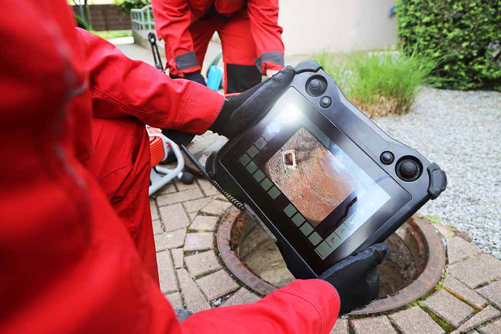 Sewer camera inspection footage