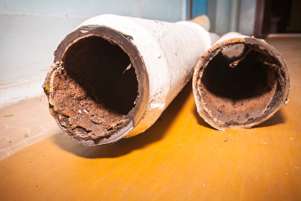 old cast iron pipes
