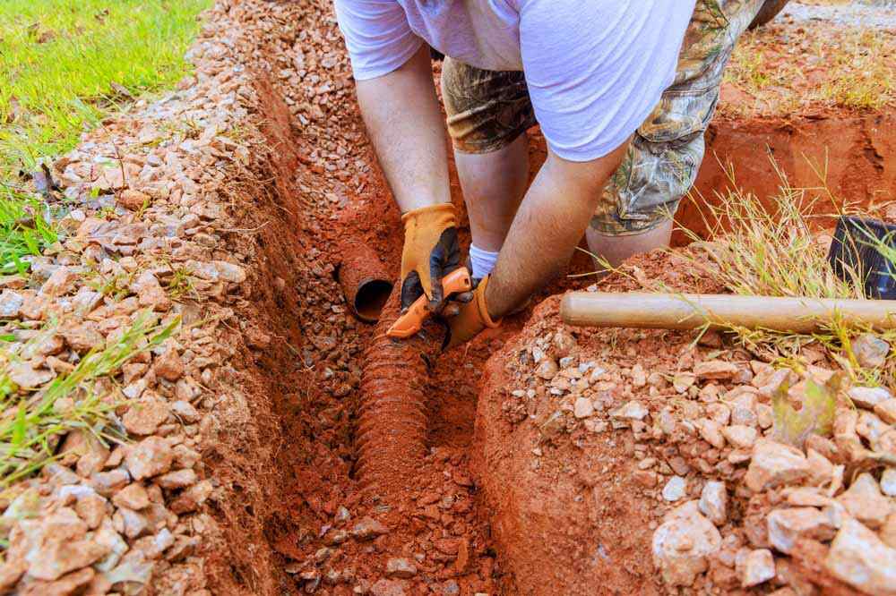 excavation for pipe repair